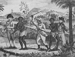 Atlantic Ocean Prints: Newly arrived African captives for the Caribbean slave trade