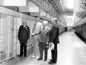 Bars Prints: The newly built Alcatraz Federal Penitentiary receives official approval
