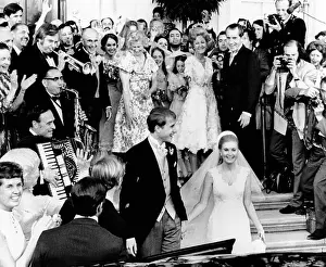 Grooms Prints: Newlyweds, Edward and Tricia Nixon Cox leave the White House after their wedding