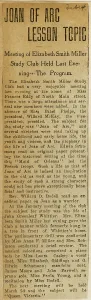 Suffrage Prints: Newsclipping about Joan of Arc