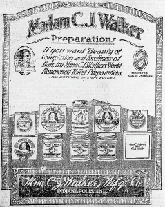 Harriet Prints: Newspaper ad for Madam C.J. Walker Preparations, 1920