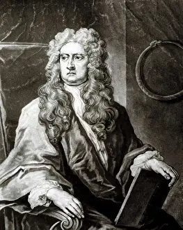 Physical Prints: Newton, Sir Isaac (1642-1727). Portrait of Isaac Newton