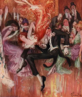 Dancers Prints: NEWYORKITIS, by Nelson Greene. A woman flipping upside down in a wild modern dance