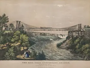 Transport Prints: The Niagara Falls Suspension Bridge completed by John Roebling in 1855