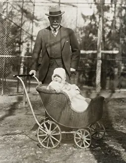 Nicholas Prints: Nicholas Longworth with baby Paulina Longworth at the Washington, D.C. Zoo
