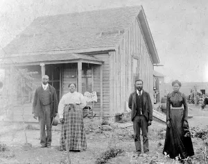 Advertisement Prints: Nicodemus, Kansas. A colony of free African Americans. Homesteaders ca. 1880-1890s