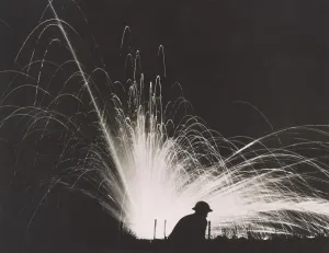 Explosions Prints: Night attack with phosphorous bombs, Gondrecourt, France, Aug. 15, 1918