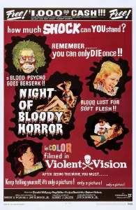 Murder Prints: NIGHT OF BLOODY HORROR, Gerald McRaney, Gaye Yellen, Evelyn Hendricks, 1969