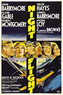 Airplane Prints: NIGHT FLIGHT, from left: John Barrymore