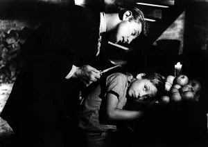 Apples Prints: THE NIGHT OF THE HUNTER, Robert Mitchum, Billy Chapin, 1955