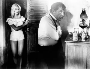 Peasant Blouse Prints: THE NIGHT OF THE IGUANA, Sue Lyon, Richard Burton, 1964, dressing