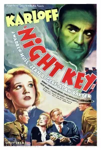 Boris Prints: NIGHT KEY, US poster, top right: Boris Karloff