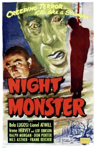 Horror Movies Prints: NIGHT MONSTER, left: Bela Lugosi, on 1949 poster art, 1942