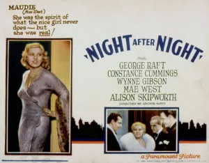 NIGHT AFTER NIGHT, Mae West (left), 1932