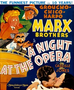 Allan Prints: A NIGHT AT THE OPERA, left from top: Chico Marx