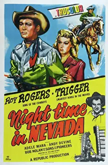Andy Prints: NIGHT TIME IN NEVADA, Roy Rogers, Adele Mara, Trigger, Andy Devine, 1948