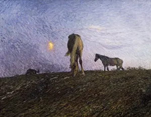 Orange Prints: Nightfall, 1904, by Nils Kreuger