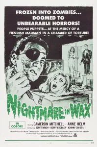 Cameron Prints: NIGHTMARE IN WAX, US poster art, Cameron Mitchell, left, 1969