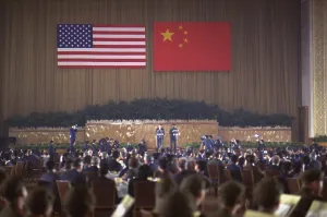 Alliances Prints: Nixon in China. Overview of the State Banquet during Nixon's trip to China