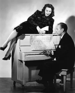Playing Piano Prints: NOCTURNE, from left, Lynn Bari, George Raft, 1946