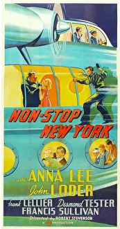 Airplane Prints: NON-STOP NEW YORK, 1937