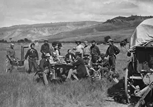 Scientists Prints: Noon meal in Ferdinand Hayden's camp of the US Geological Survey