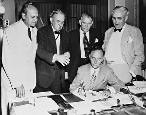 Defensive Prints: North Atlantic Treaty Organization, NATO, is ratified by U.S. Senate. July 21, 1949