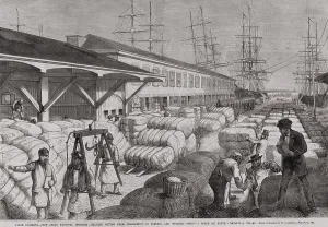 Docks Prints: North Commercial wharf of Charleston, S