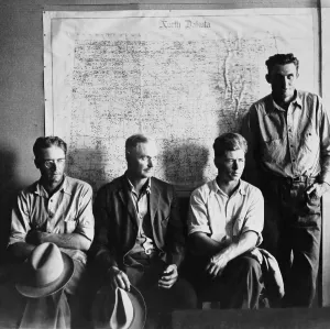 Images Dated 27th January 2009: North Dakota farmers waiting for their grants in a Resettlement Administration Office