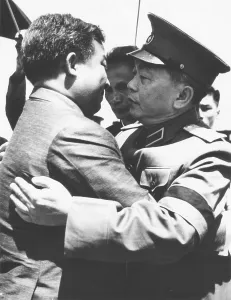 Monarchs Prints: North Vietnamese Gen. Nguyen Giap and Cambodia's Prince Sihanouk at Ho Chi Minh's funeral