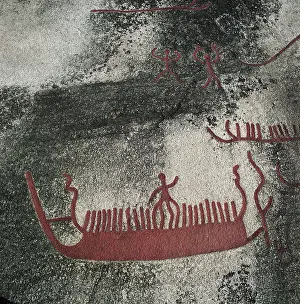 Rite Prints: NORWAY. Begby. Boats (1000 BC)
