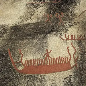 Cave Prints: NORWAY. Begby. Boats (1000 BC)