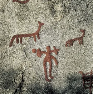 Norge Prints: NORWAY. Begby. Zoomorphic figures (1000 BC)