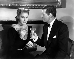 Wine Glass Prints: NOTORIOUS, Ingrid Bergman, Cary Grant, 1946