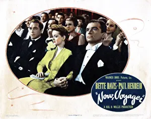 Theater Prints: NOW, VOYAGER, from left, Paul Henreid, Bette Davis, John Loder, 1942