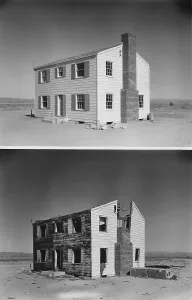 Atom Bombs Prints: Nuclear Operation Cue tested buildings ability to survive atomic bombs