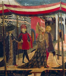 Temperas Prints: Nuptial procession in Piazza del Duomo of Florence