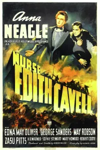 Jimmy Prints: NURSE EDITH CAVELL, US poster art, from left: Anna Neagle, Jimmy Butler, 1939