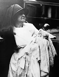 Royalty Prints: A nurse holding Princess Elizabeth