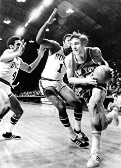 Greg Prints: NY Knicks Dave DeBusschere, with basketball (R)
