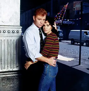 1990s Tv Prints: NYPD BLUE, from left, David Caruso, Amy Brenneman, 1993-2005 (ca. 1993 photo)