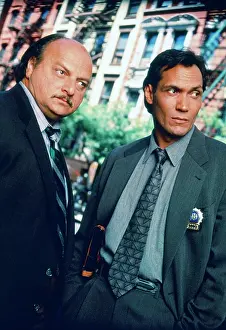 Smits Prints: NYPD BLUE, from left, Dennis Franz, Jimmy Smits, 1993-2005 (1995 photo)