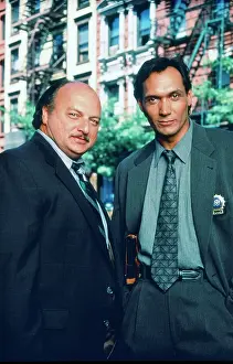 Television Prints: NYPD BLUE, from left, Dennis Franz, Jimmy Smits, 1993-2005 (1994 photo)