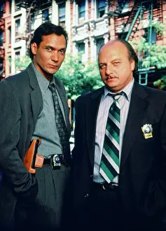 NYPD BLUE, from left, Jimmy Smits, Dennis Franz, 1993-2005 (1995 photo)