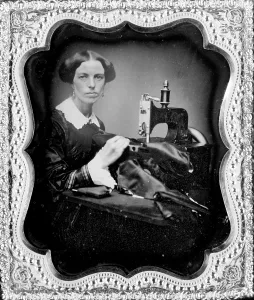 Sewing Machine Prints: Occupational portrait of a woman working at a sewing machine