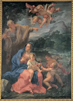 Holy Family Prints: Odazzi Giovanni, Resting on the Flight into Egypt