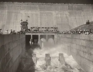 Lcgr1409 Prints: Official opening of the partially completed Friant-Kern Canal, July 9, 1949