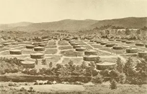 Extraction Prints: Oil storage tanks that held 35