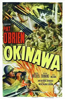 Guns Prints: OKINAWA, US poster, bottom left: Pat O'Brien, 1952
