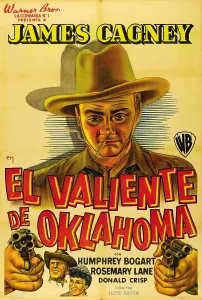 Guns Prints: THE OKLAHOMA KID, (aka EL VALIENTE DE OKLAHOMA), Spanish poster art, James Cagney, 1939